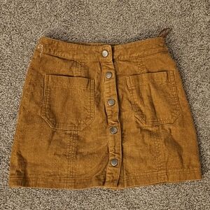 Cotton Candy LA corduroy button mini skirt
